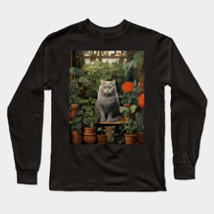 Purrfect Harmony: Cats and Plants Long Sleeve T-Shirt